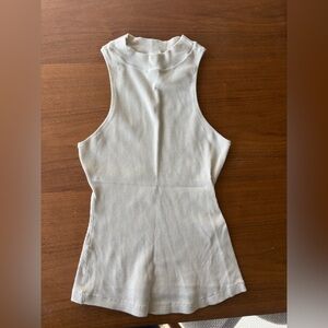 SKIMS Sleeveless Ribbed Knit Top - Cream